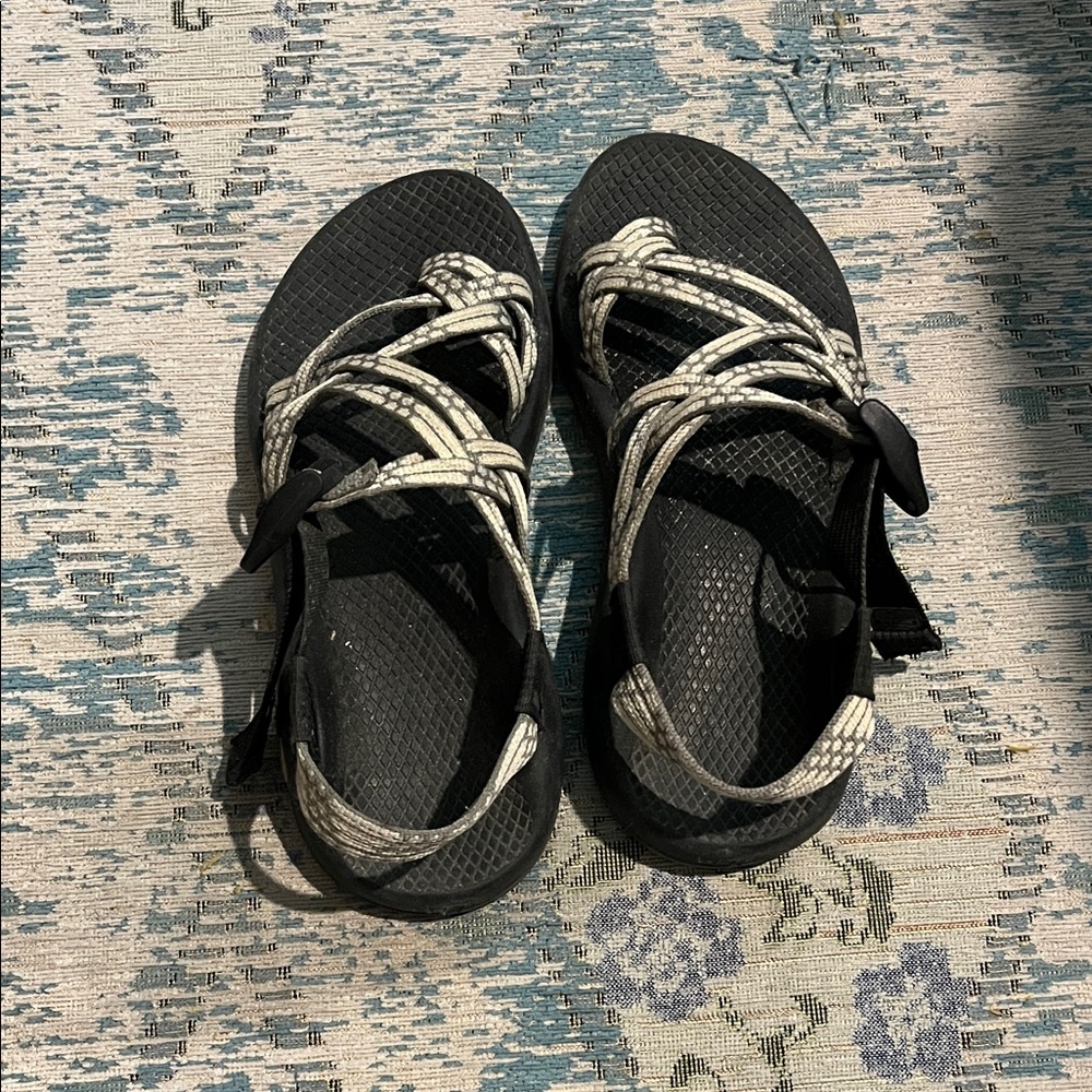 Chaco Kids Black and White Sandals